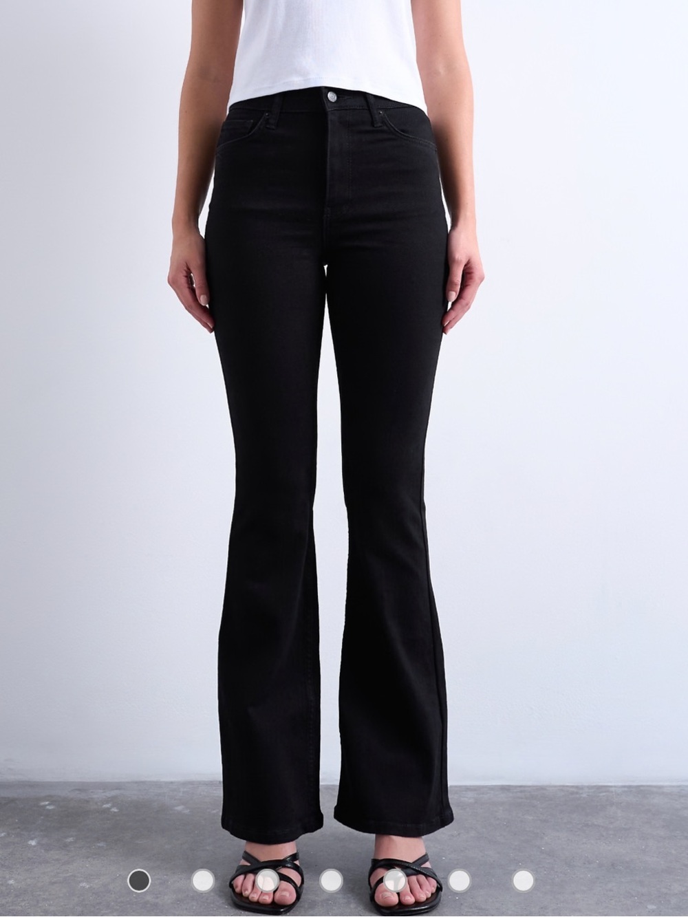 Topshop Jamie High Rise Flare Jeans – Black – Size 26 with 30” inseam